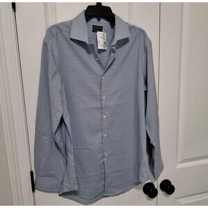 NWT Van Heusen Men's Slim Fit Dress Shirt, Denim Blue, Size 16-16 1/2, New w/Tag